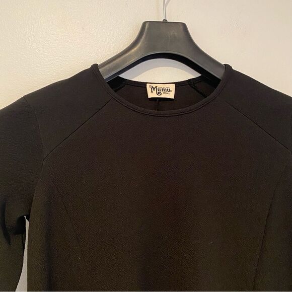 Show Me Your Mumu Black Peplum Long Sleeve Top Size Small - Picture 2 of 5